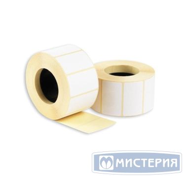 Весовая лента 43х25 мм ЭКО, непринт., бел., термобум., 1000 шт/рул 65 рул/кор РОССИЯ