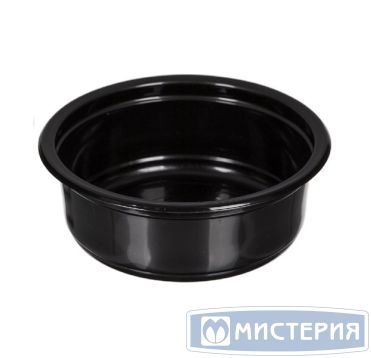 Контейнер под запайку 400 мл, 1-секц. d137х h44 мм, черн., ПП, 560 шт/кор 560 шт/упак РОССИЯ ПР-МС-375