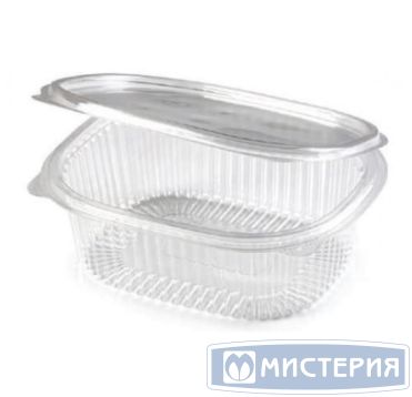 Контейнер 500 мл 1-секц., овал 158х129х55 мм, неразъем.крышка, прозр., ПЭТ, 360 шт/кор "ЮПласт" 360 шт/упак РОССИЯ ЮМПМ 6131/1